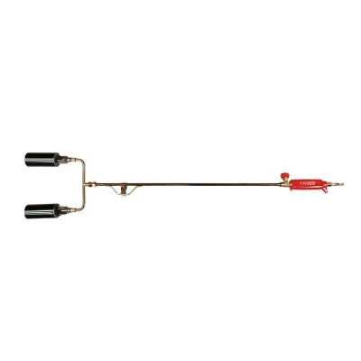 Горелка кровельная KRASS ГВ-131 (2хD=50 мм, L=1032 мм вентильная) Двухфакельная Горелка кровельная KRASS ГВ-131 (2хD=50 мм, L=1032 мм вентильная) Двухфакельная