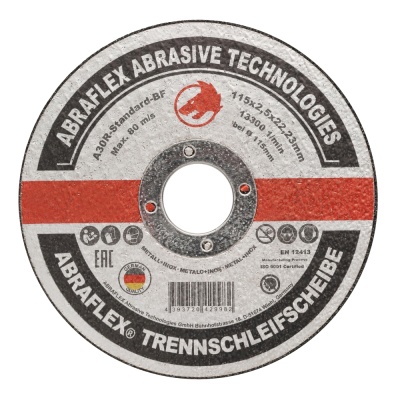 Круг отрезной Abraflex 115x2,5x22,23 A-30 Standard BF (металл) Круг отрезной Abraflex 115x2,5x22,23 A-30 Standard BF (металл)