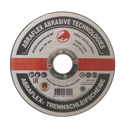 Круг отрезной Abraflex 125x1,2x22,23 A-30R Standard BF (металл+нерж.) Круг отрезной Abraflex 125x1,2x22,23 A-30R Standard BF (металл+нерж.)
