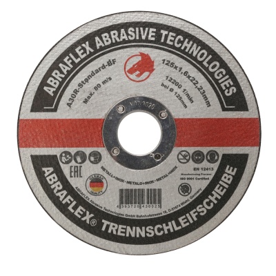 Круг отрезной Abraflex 125x1,6x22,23 A-30 Standard BF (металл+нерж.) Круг отрезной Abraflex 125x1,6x22,23 A-30 Standard BF (металл+нерж.)