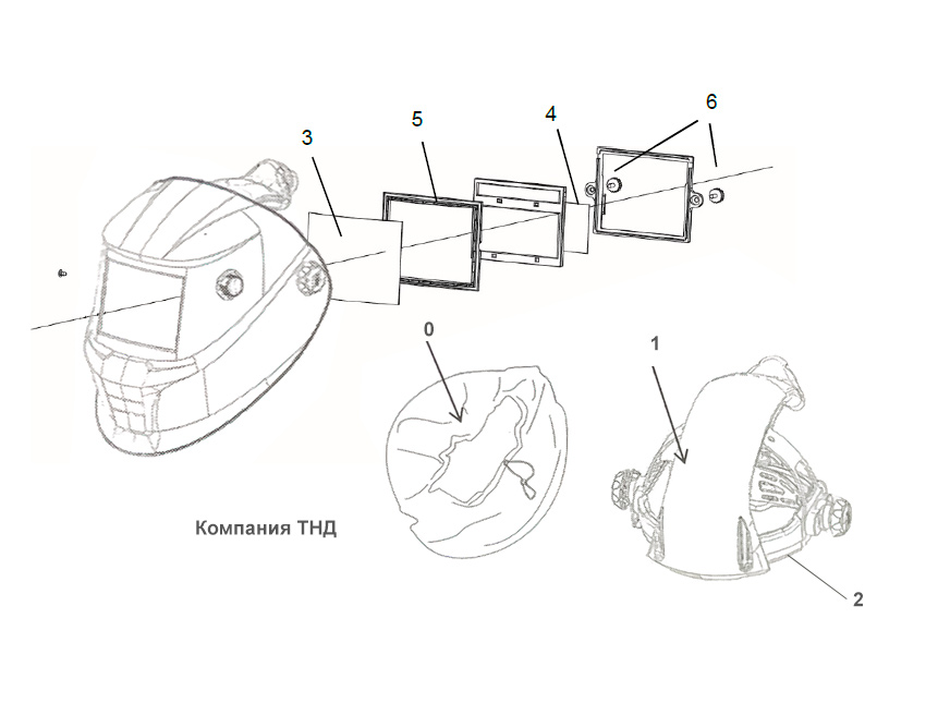 Запасные части для сварочных масок ESAB Savage A40 for air 9-13 Запасные части для сварочных масок ESAB Savage A40 for air 9-13