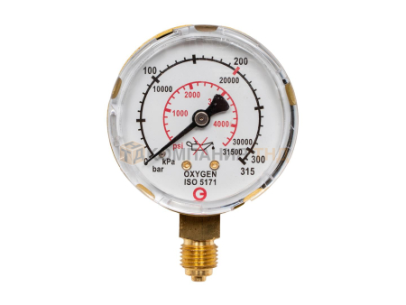 Манометр кислородный GCE 0-200/315 бар, диам. 63 мм (SPK21990008)