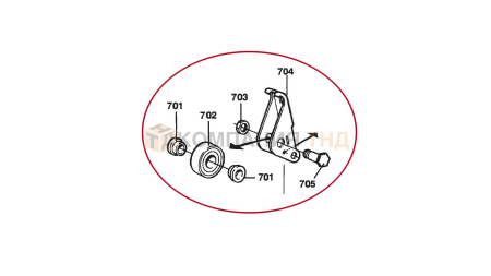 Механизм прижимной ESAB Pressure Arm OrigoMag (0367529001)