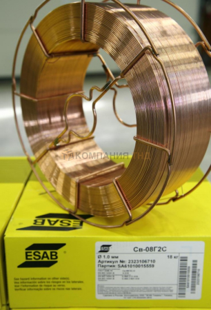 Сварочная проволока сплошного сечения ESAB СВ-08Г2С для полуавтоматической сварки Проволока сварочная ESAB СВ-08Г2С