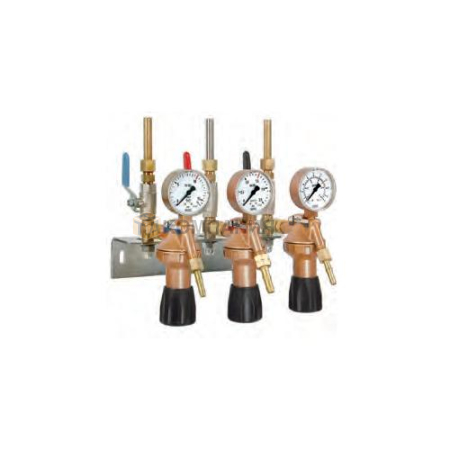 Редуктор сетевой GCE Dinset Аргон/Кислород/Ацетилен; вх. G3/8", вых. G1/4", G1/4", G3/8"LH (14096157)