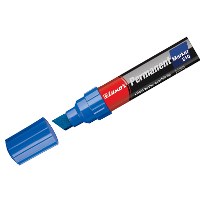 Маркер перманентный Luxor 810 синий, скошенный, 14мм, 3172 Маркер перманентный Luxor 810 синий, скошенный, 14мм, 3172
