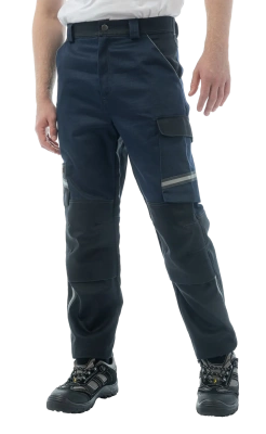 Брюки сварщика BRODEKS FS38-01, 1 класс, т.синий/черный Брюки сварщика BRODEKS FS38-01, 1 класс, т.синий/черный
