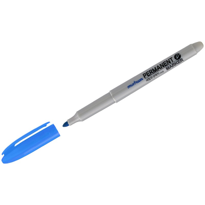 Маркер перманентный MunHwa голубой, пулевидный, 1,5мм, FPM-12 Маркер перманентный MunHwa голубой, пулевидный, 1,5мм, FPM-12