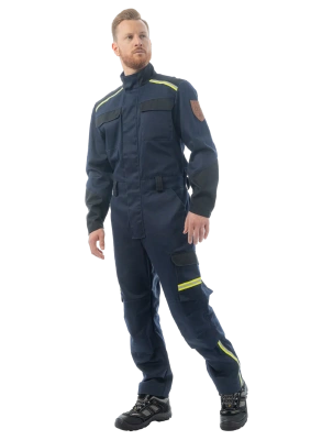 Комбинезон сварщика BRODEKS FS58-01, 1 класс, т.синий/черный Комбинезон сварщика BRODEKS FS58-01, 1 класс, т.синий/черный