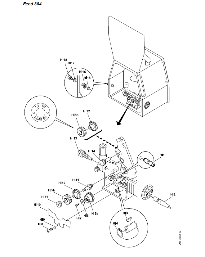 Запасные и изнашиваем части для блоков подачи проволоки Feed 304 и Feed 484 спультом управления М13 Запасные и изнашиваем части для блоков подачи проволоки Feed 304 и Feed 484 спультом управления М13
