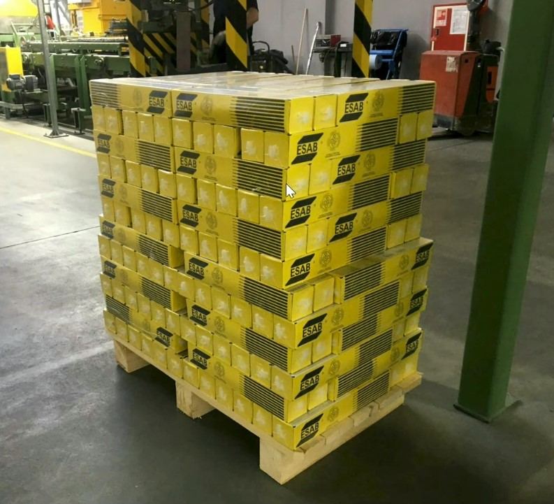 Фото новой укладки электродов на паллет 510х880 мм Фото новой укладки электродов на паллет 510х880 мм