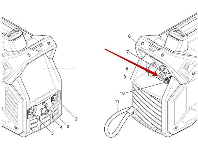 Задняя панель ESAB Renegade Задняя панель ESAB Renegade