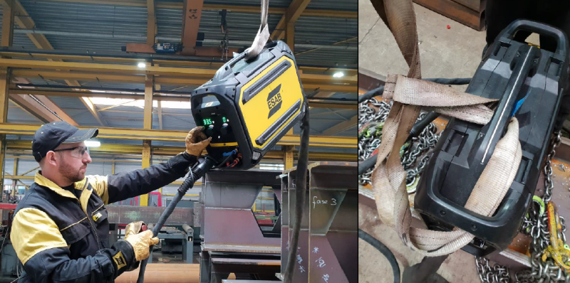 Подвесьте подающий ESAB Robust Feed над деталью и работайте с легкостью Подвесьте подающий ESAB Robust Feed над деталью и работайте с легкостью