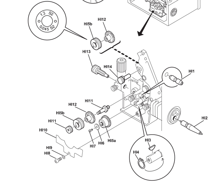 Расходка для блока подачи проволока ESAB Feed 304\3004. Расходка для блока подачи проволока ESAB Feed 304\3004.