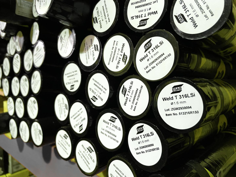поступление на склад сварочных материалов - присадочных прутков ESAB Weld T 316L поступление на склад сварочных материалов - присадочных прутков ESAB Weld T 316L