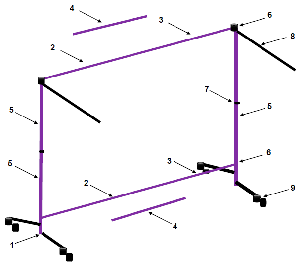 Рама для сварочных штор VERSIFLEX Рама для сварочных штор VERSIFLEX
