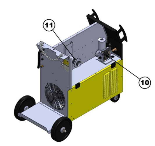 Боковой отсек источника ESAB SmashWeld 455 4x4 Боковой отсек источника ESAB SmashWeld 455 4x4