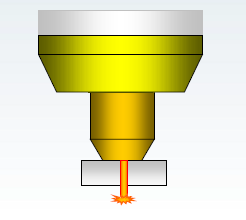 Резка с опорой сопла на поверхность металла Резка с опорой сопла на поверхность металла