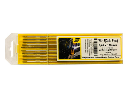 Электроды вольфрамовые ESAB Tungsten WL15 Gold Plus ф 2,4 мм х 175 мм (10шт.) (0151574052)