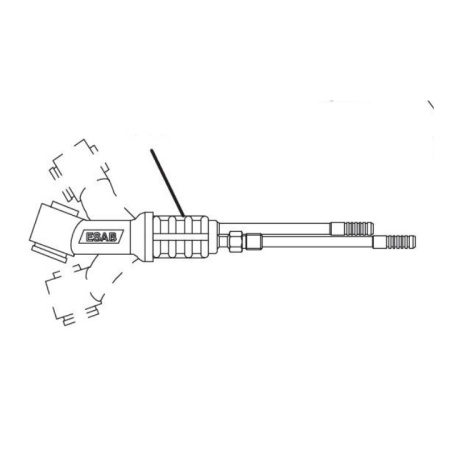 Шейка горелки ESAB TXH251F Torch Head Flexible (0700300604)