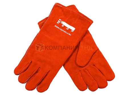 Перчатки сварочные КЕДР КС-12 КЕВЛАР, (XL), красные (8024271)