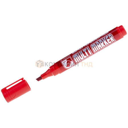 Маркер перманентный Crown Multi Marker Chisel красный, скошенный, 5мм, CPM-800CH (207893)