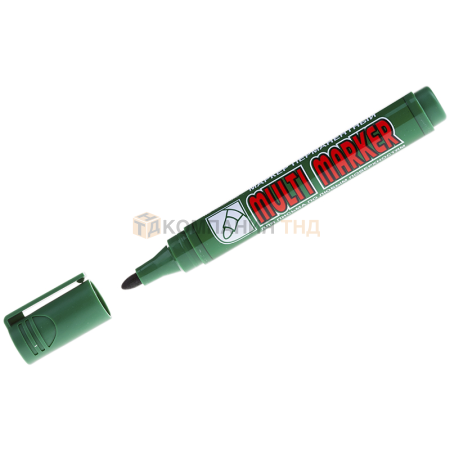 Маркер перманентный Crown Multi Marker зеленый, пулевидный, 3мм, CPM-800 (002673)