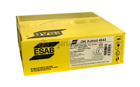 Сварочная проволока сплошного сечения ESAB OK Autrod 4043 (OK Autrod 18.04) для дуговой сварки алюминия в среде защитных газов Проволока сварочная ESAB OK Autrod 4043