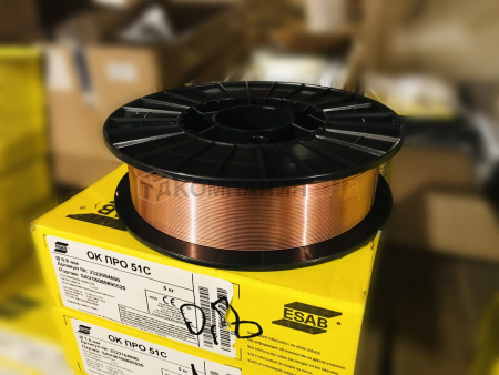 Сварочная проволока ESAB ОК ПРО 51С (ER70S-6, SG-2) Проволока сварочная ESAB ОК ПРО 51С