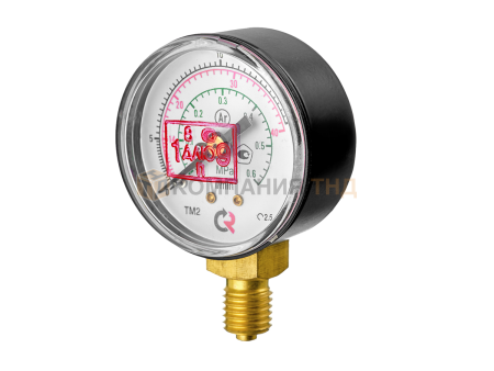 Манометр Сварог ТМ-210Р 0,6 МПа 0-40/14 л/мин Ar, Аргон (94225)