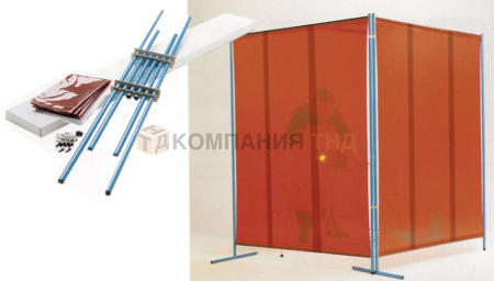 Сварочная занавеска полосовая, темно-красная, 1400x1800 Шторы ESAB (DIN 9) 1,8м х 1,4м тёмно-красные, полосовые (3 шт.)