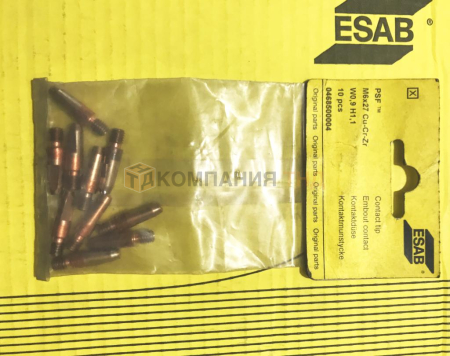 Наконечник контактный ESAB CuCrZr M6x27 w 0,9 мм Наконечник контактный ESAB CuCrZr M6x27 w 0,9 мм