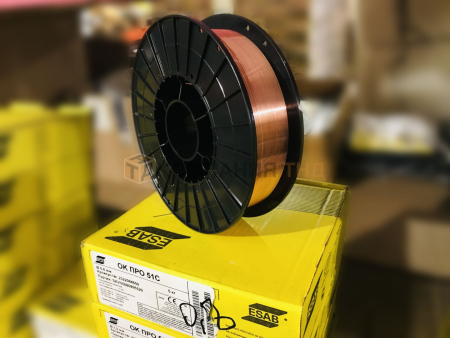 Сварочная проволока ESAB ОК ПРО 51С (ER70S-6, SG-2) Проволока сварочная ESAB ОК ПРО 51С