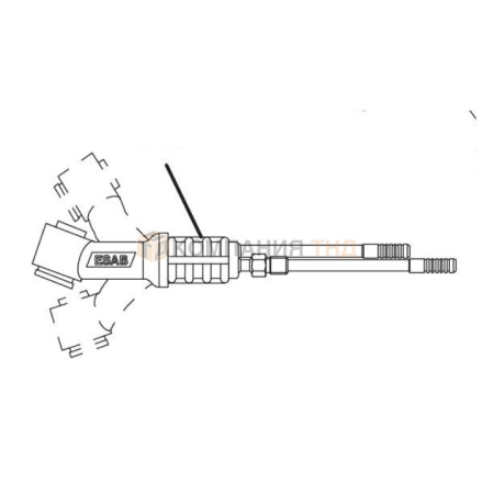 Шейка горелки ESAB TXH251F Torch Head Flexible (0700300604)