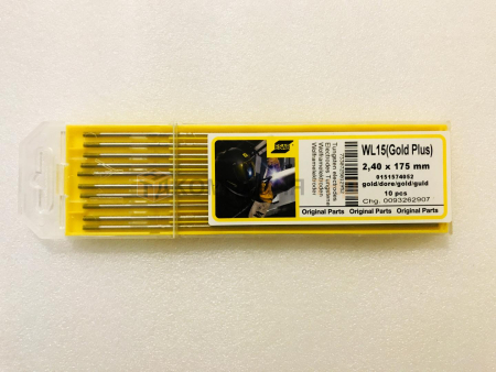 Вольфрамовые сварочные электроды ESAB Tungsten WL15 Gold Plus (Золотистый) Электроды ESAB Tungsten WL-15 Gold (Золотистые) вольфрамовые