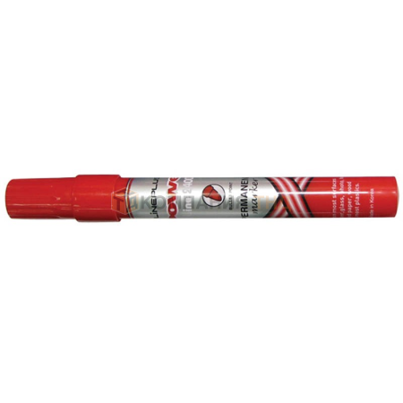 Маркер перманентный Line Plus 2400B красный, пулевидный, 2мм, PER-2400B (207976)
