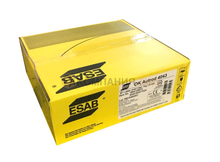 Сварочная проволока сплошного сечения ESAB OK Autrod 4043 (OK Autrod 18.04) для дуговой сварки алюминия в среде защитных газов Проволока сварочная ESAB OK Autrod 4043