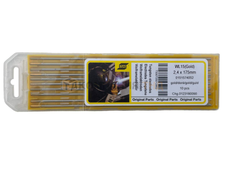 Вольфрамовые сварочные электроды ESAB Tungsten WL15 Gold Plus (Золотистый) Электроды ESAB Tungsten WL-15 Gold (Золотистые) вольфрамовые