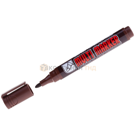 Маркер перманентный Crown Multi Marker коричневый, пулевидный, 3мм, CPM-800 (156718)