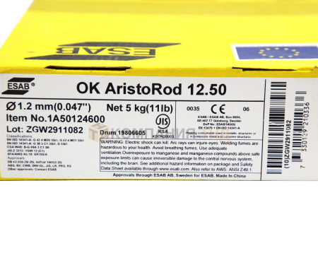 Сварочная проволока сплошного сечения ESAB OK Aristorod 12.50 для полуавтоматической сварки Проволока сварочная ESAB OK Aristorod 12.50