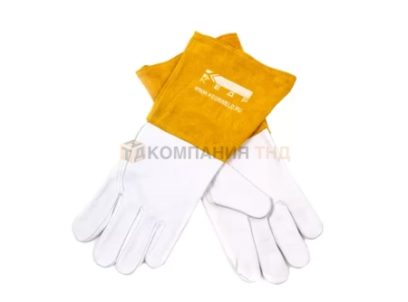 Перчатки сварочные КЕДР КС-17 ПРОФИ TIG, (S), бело-бежевые (8007389)
