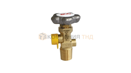 Вентиль баллонный GCE O2, 200 бар, вх./вых.25E / G3/4" DIN 9 Нар., RPV, заправочный адаптер - 0775623, маховик - алюминий (1777023)