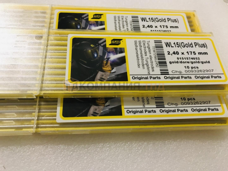 Вольфрамовые сварочные электроды ESAB Tungsten WL15 Gold Plus (Золотистый) Электроды ESAB Tungsten WL-15 Gold (Золотистые) вольфрамовые