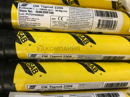 Присадочные прутки ESAB OK Tigrod 2209 для высоколегированных коррозионностойких сталей Прутки присадочные ESAB OK Tigrod 2209
