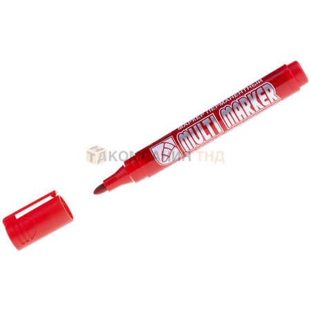 Маркер перманентный Crown Multi Marker красный, пулевидный, 3мм, CPM-800 (002674)